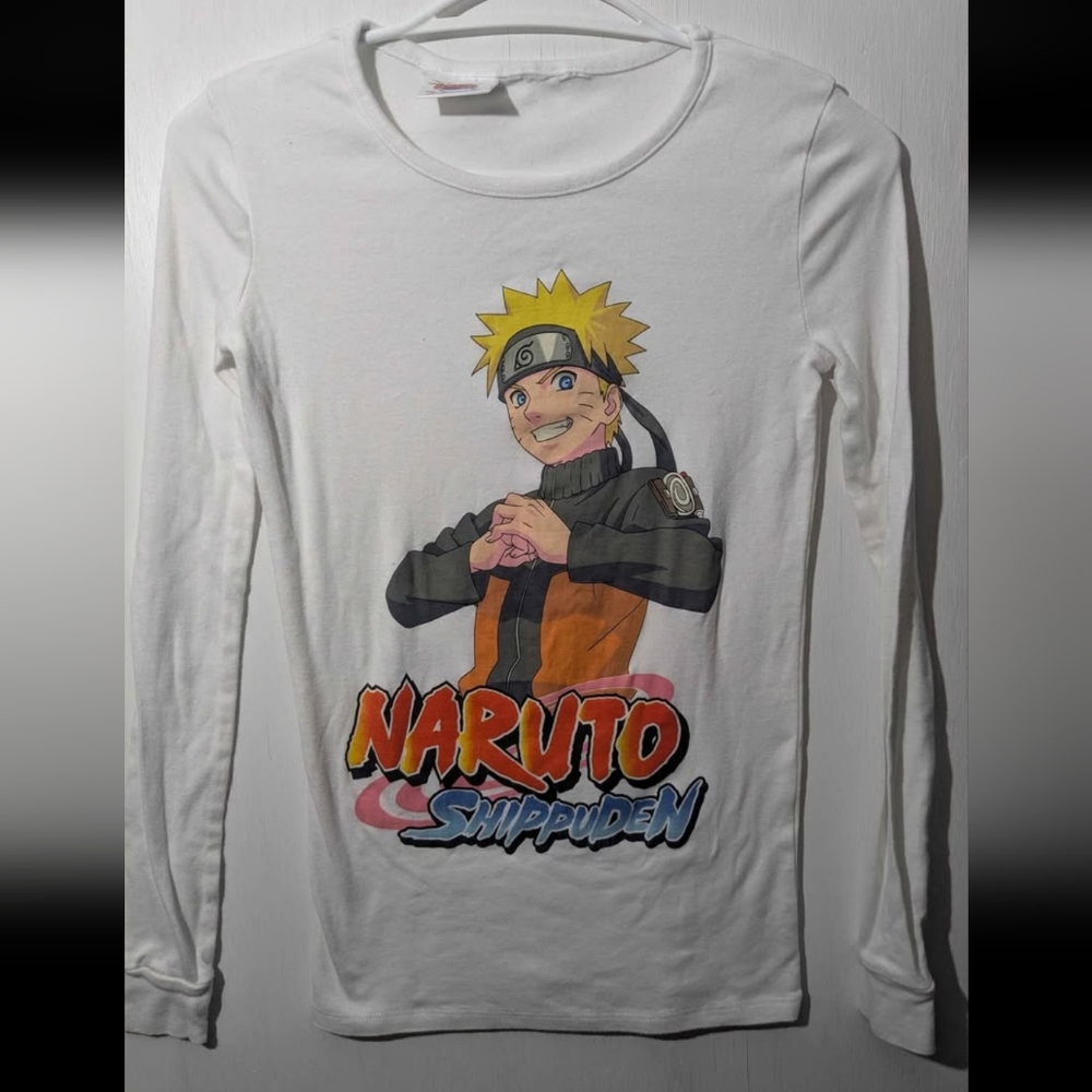 Naruto Shippuden Kids Long Sleeve Shirt - White